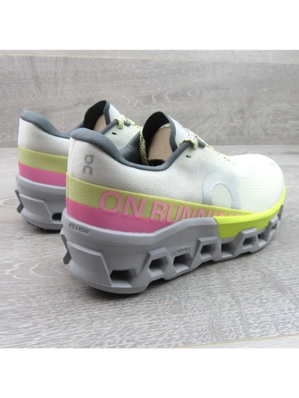 ON Cloudmonster 2 Running Shoes Womens Size 8 Ivory Lime NEW - Picture 8 of 15